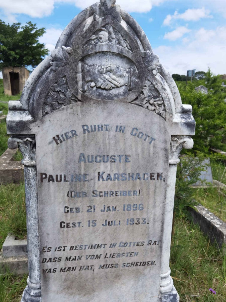 KARSHAGEN Auguste Pauline nee SCHREIBER 1896-1933