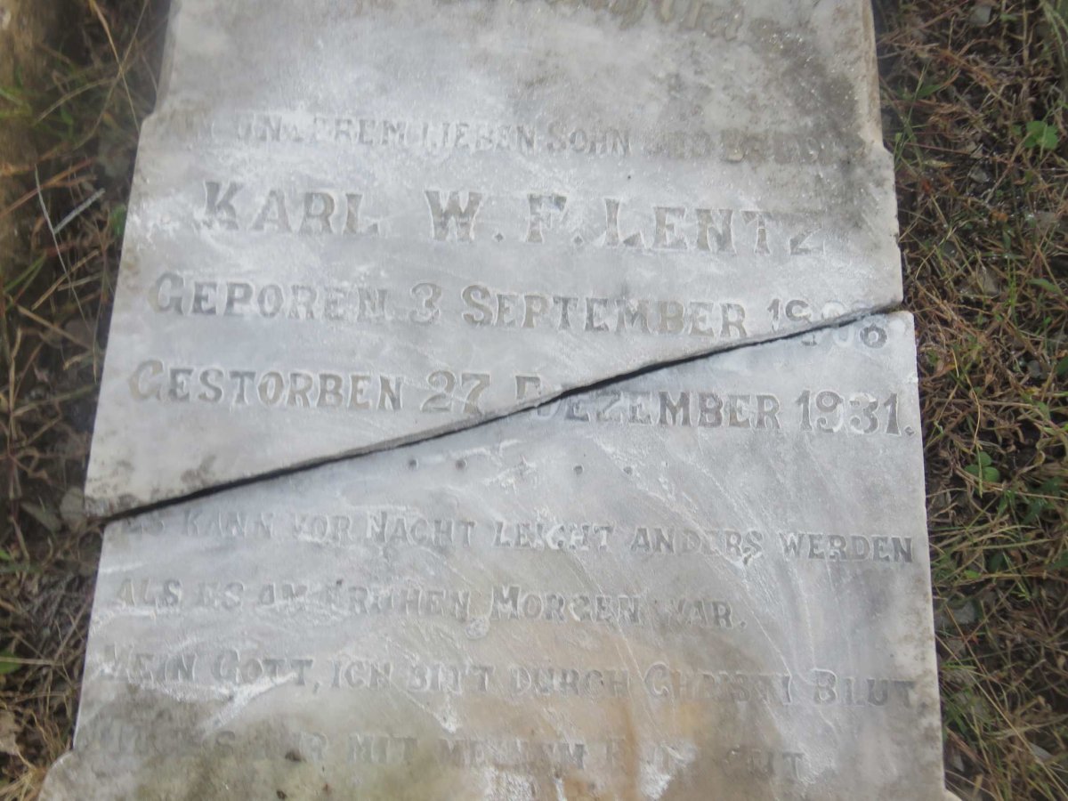 LENTZ Karl W. F. 1908-1931