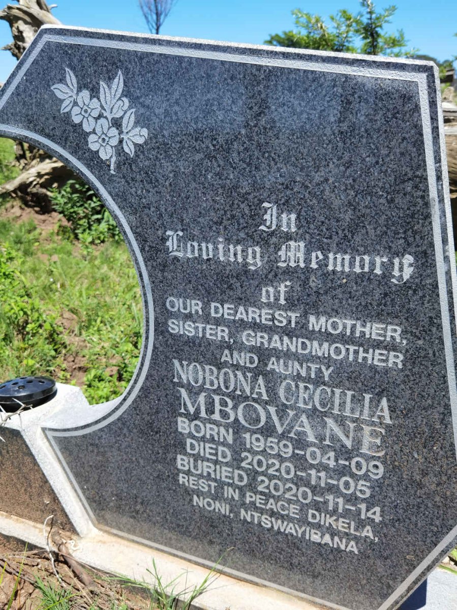 MBOVANE Nobona Cecilia 1959-2020