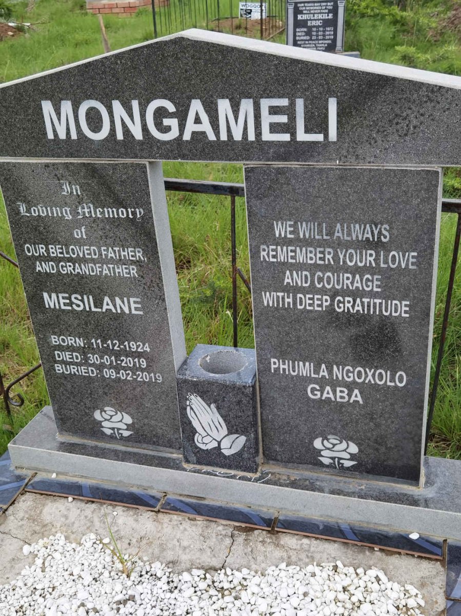 MOGAMELI Mesilane 1924-2019