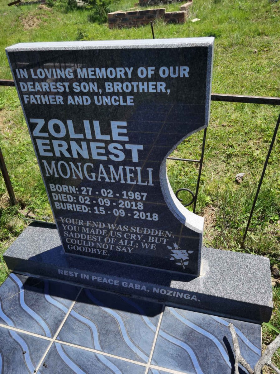 MONGAMELI Zolile Ernest 1967-2018