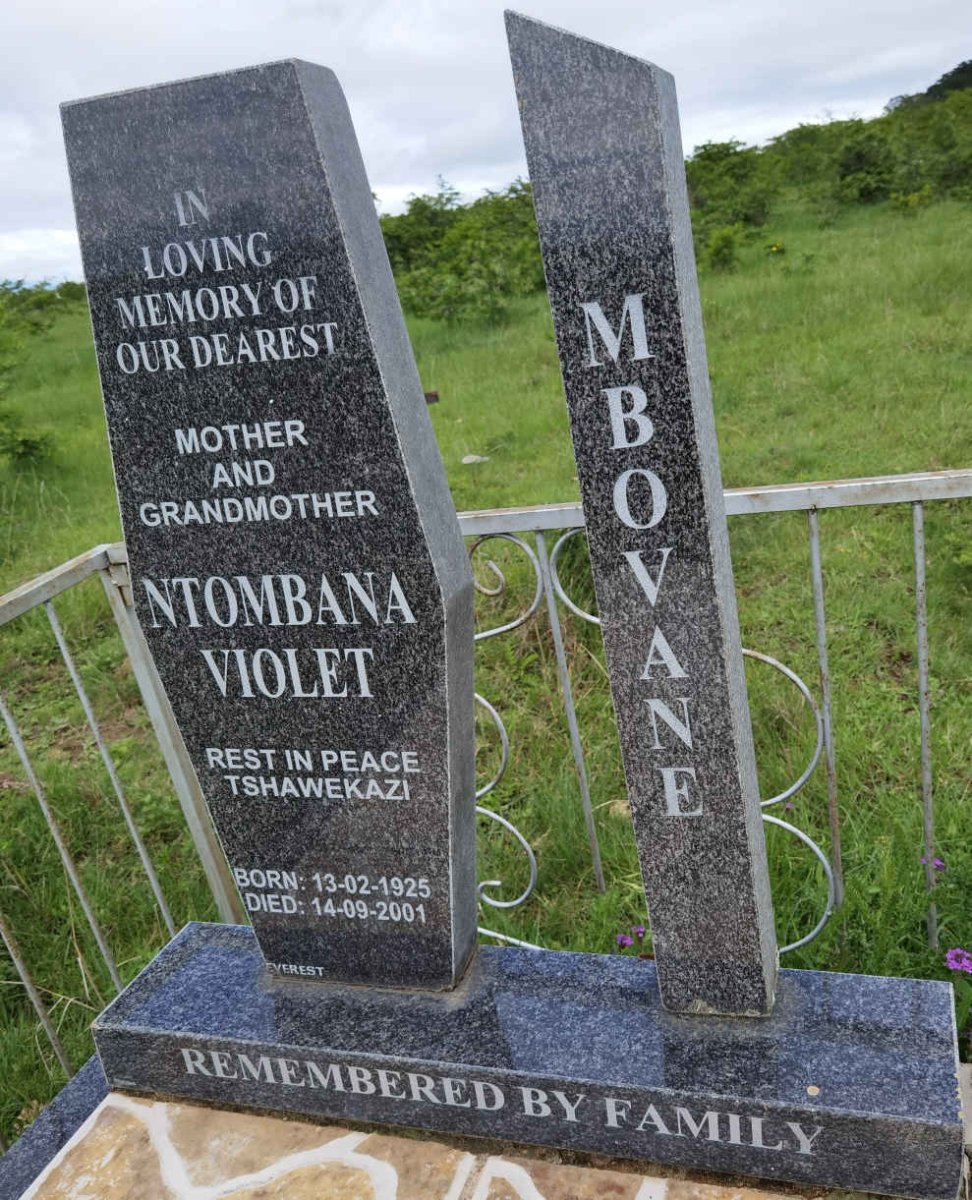 MBOVANE Ntombana Violet 1925-2001