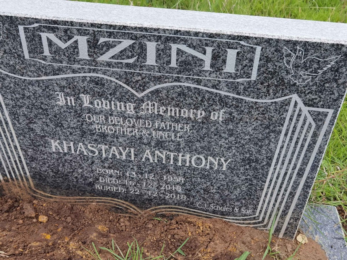 MZINI Khastayi Anthony 1958-2018