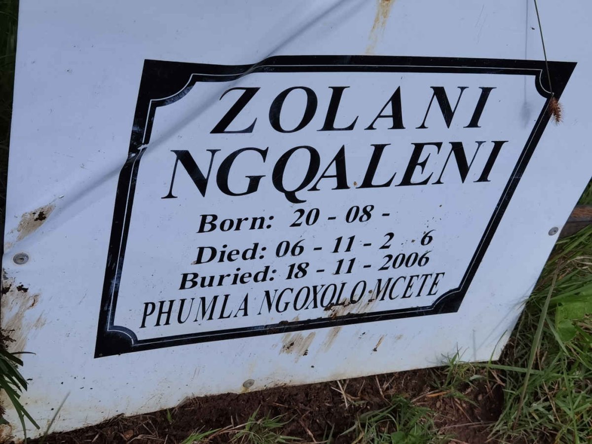 NGQALENI Zolani ?-2006