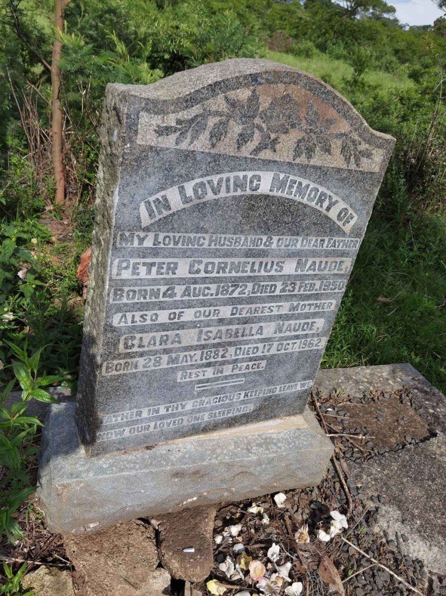 NAUDE Peter Cornelius 1872-1950 &amp; Clara Isabella 1882-1962