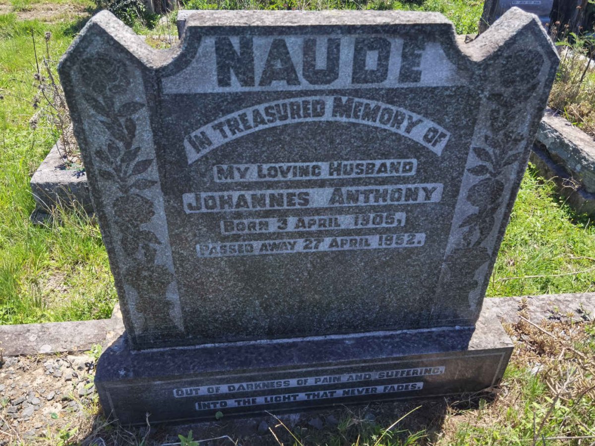 NAUDE Johannes Anthony 1905-1952