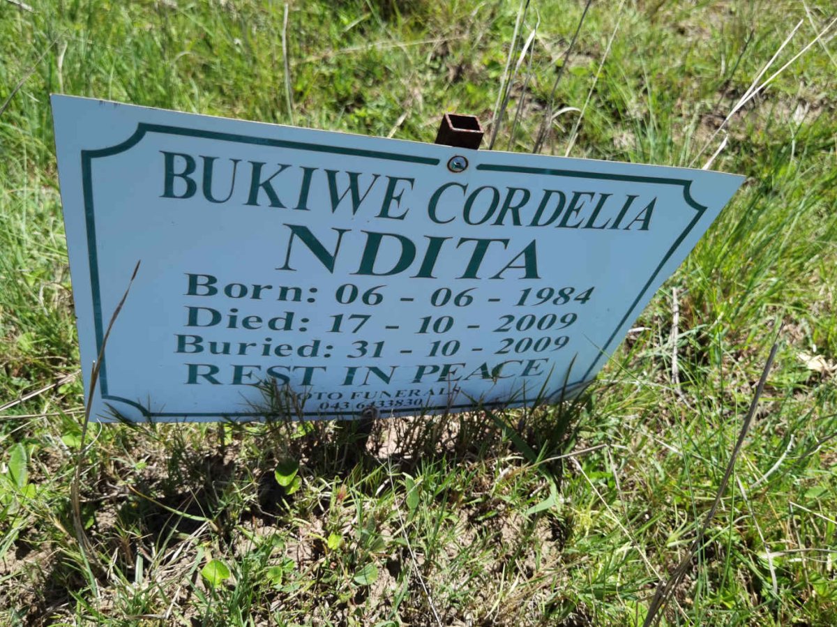 NDITA Bukiwe Cordelia 1984-2009