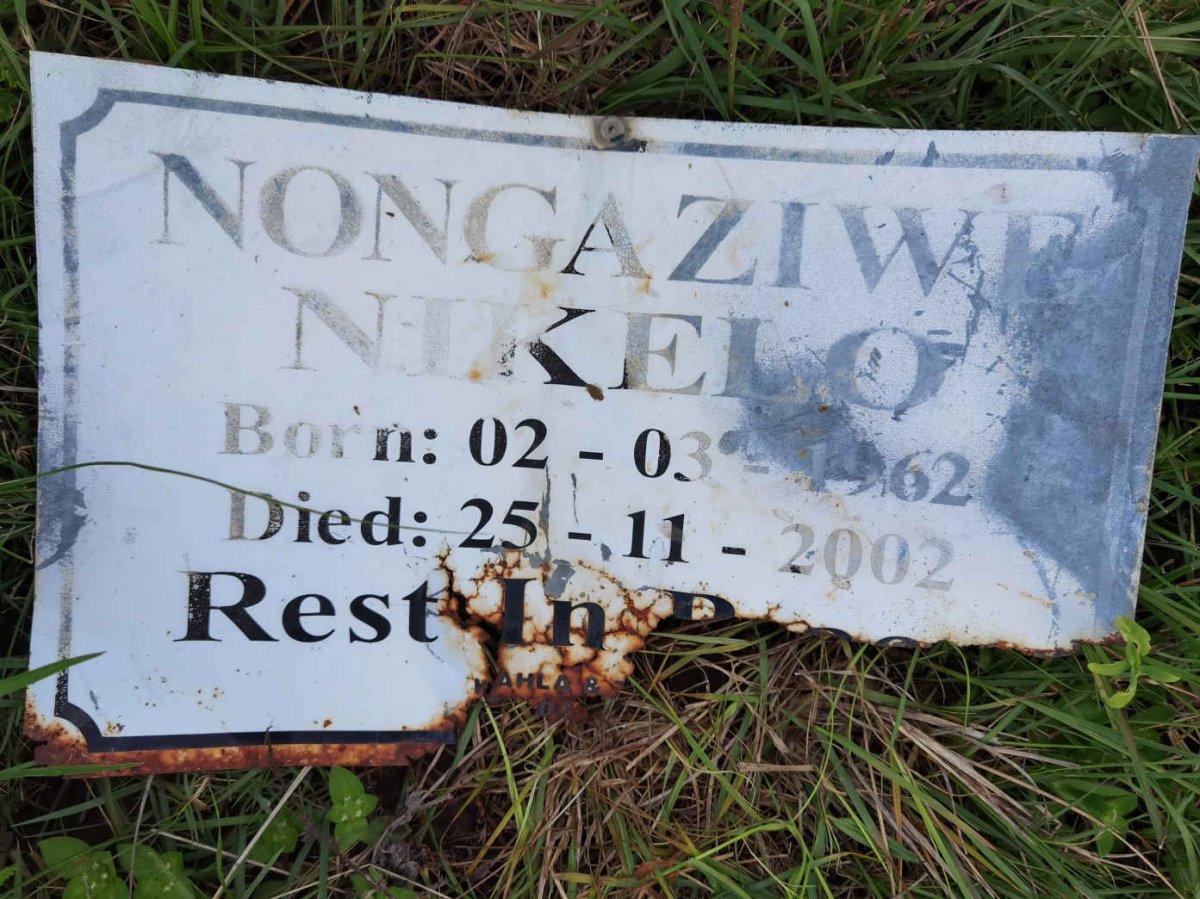 NONGAZIWE Nikelo 1962-2002