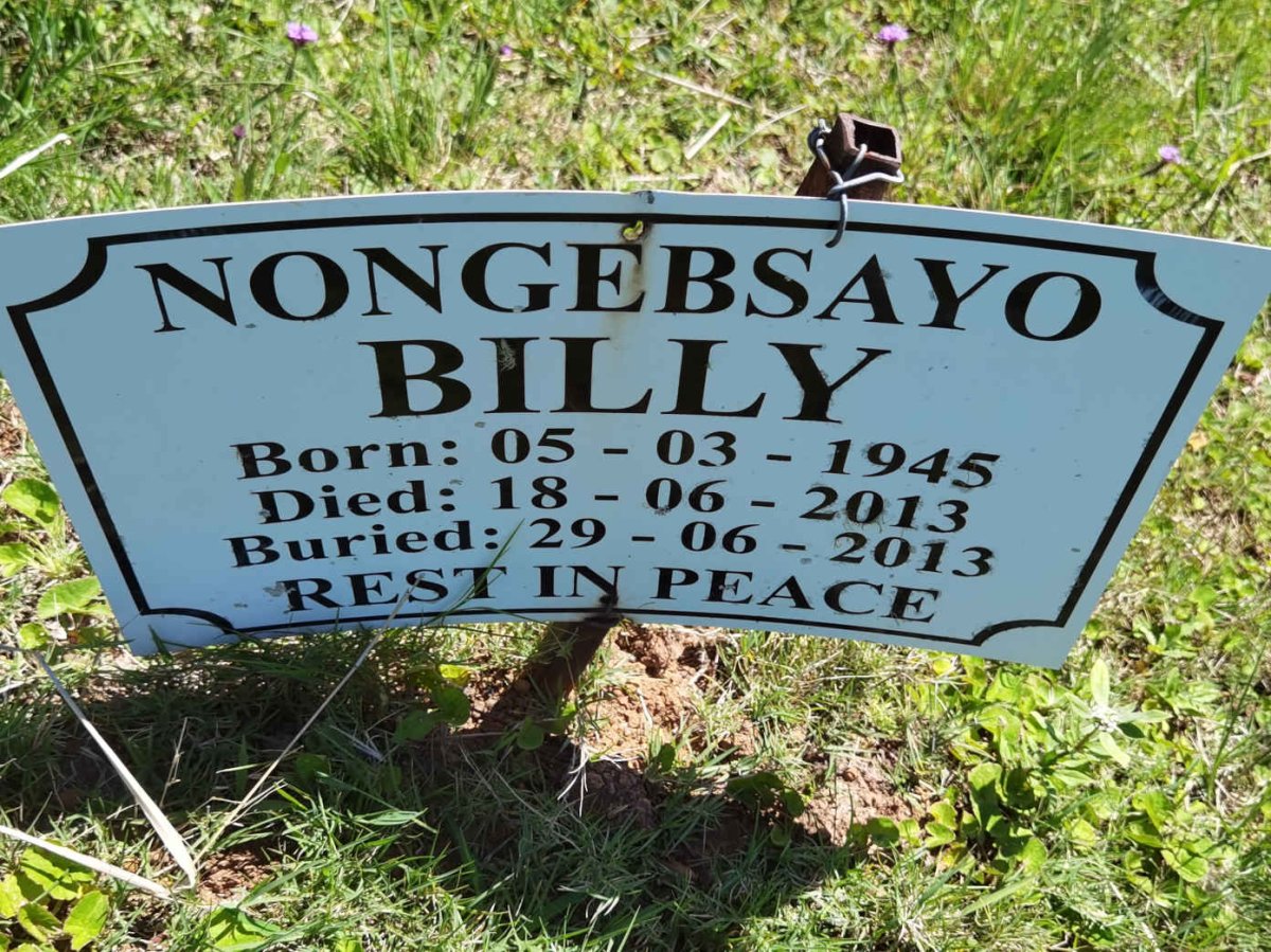NONGEBSAYO Billy 1945-2013
