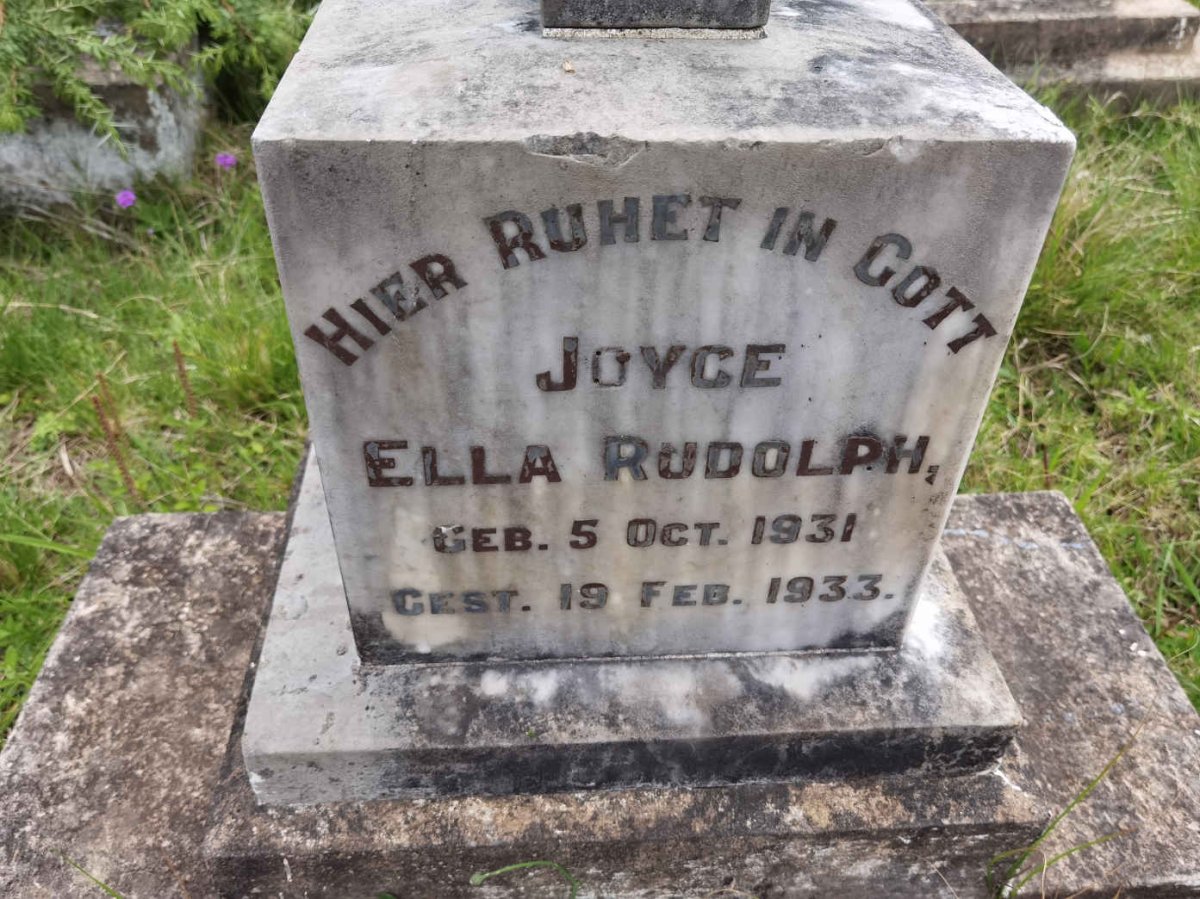 RUDOLPH Joyce Ella 1931-1933