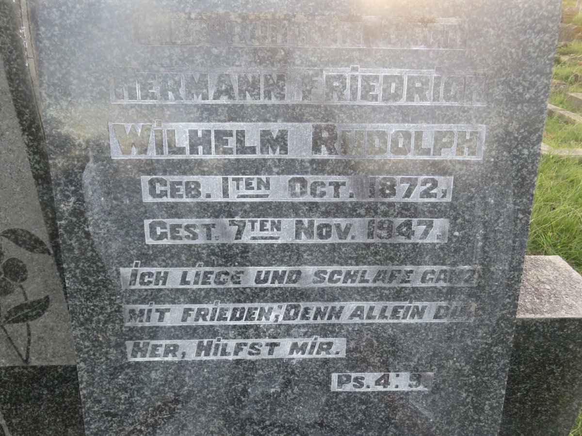 RUDOLPH Hermann Friedrich Wilhelm 1872-1947