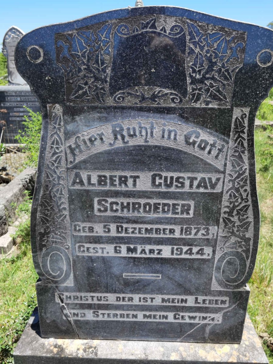 SCHROEDER Albert Gustav 1873-1944