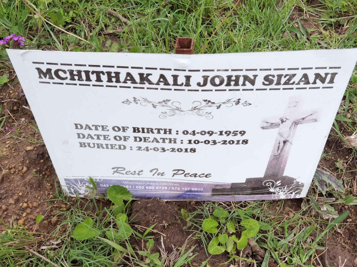 SIZANE Mchithakali John 1959-2018