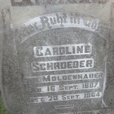 SCHROEDER Caroline nee MOLDENHAUER 1887-1964