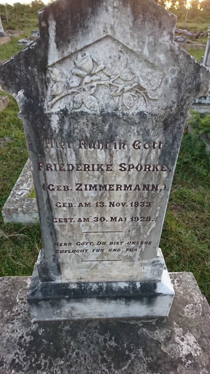 SPORKE Friederike nee ZIMMERMANN 1833-1928