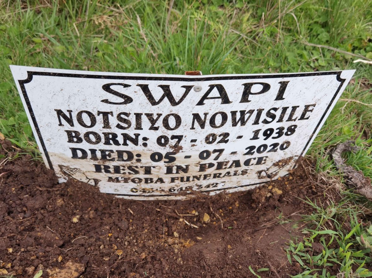 SWAPI Notsiyo Nowisile 1938-2020