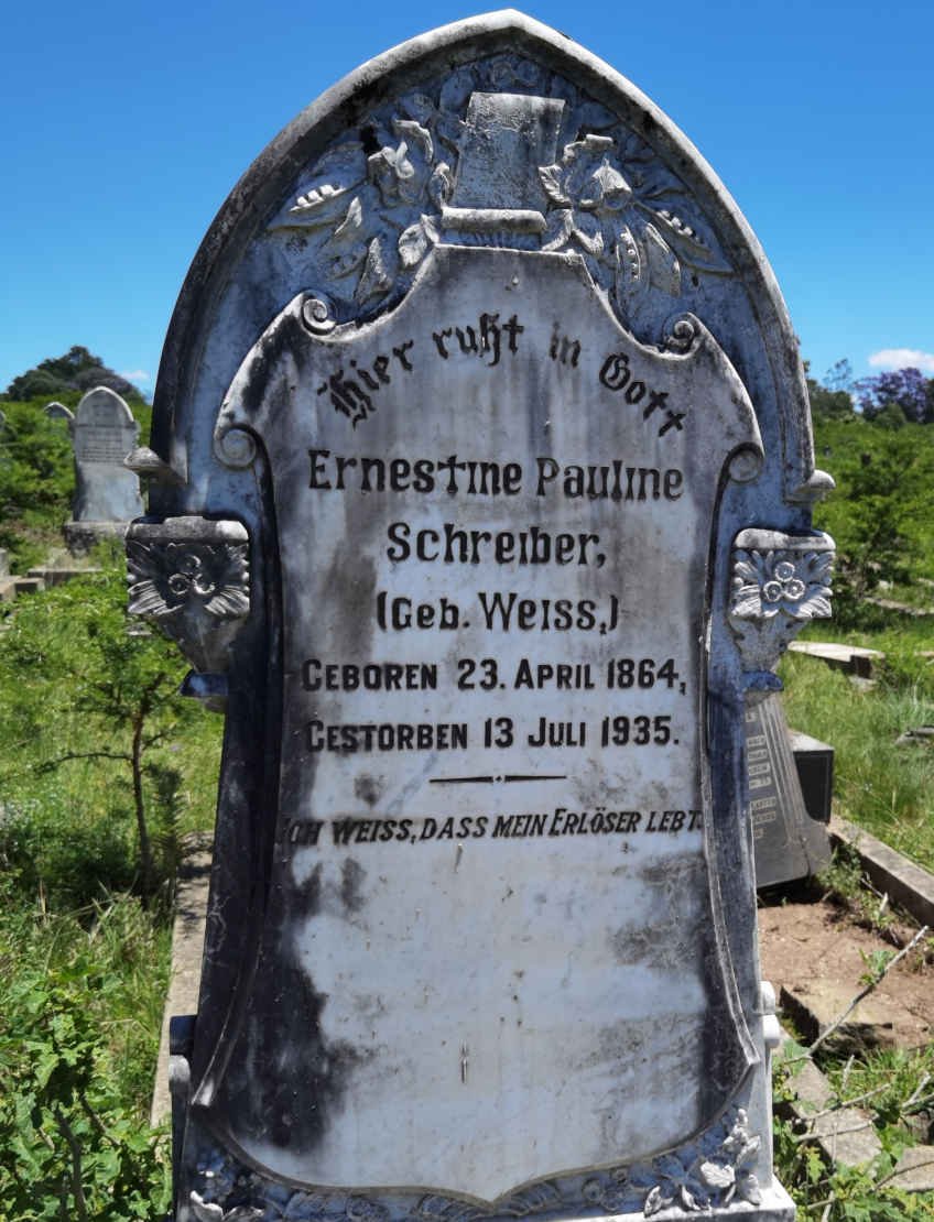 SCHREIBER Ernestine Pauline nee WEISS 1864-1935