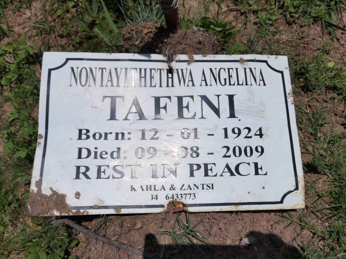 TAFENI Nontayithethwa Angelina 1924-2009