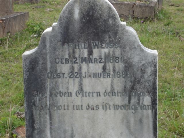 WEISS Sophie 1881-1883