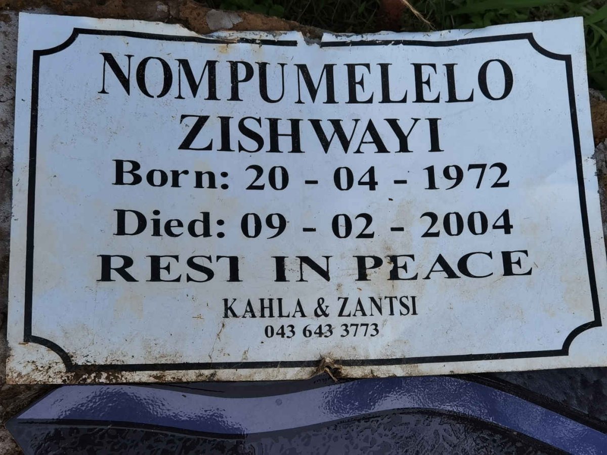 ZISHWAYI Nompumelelo 1972-2004