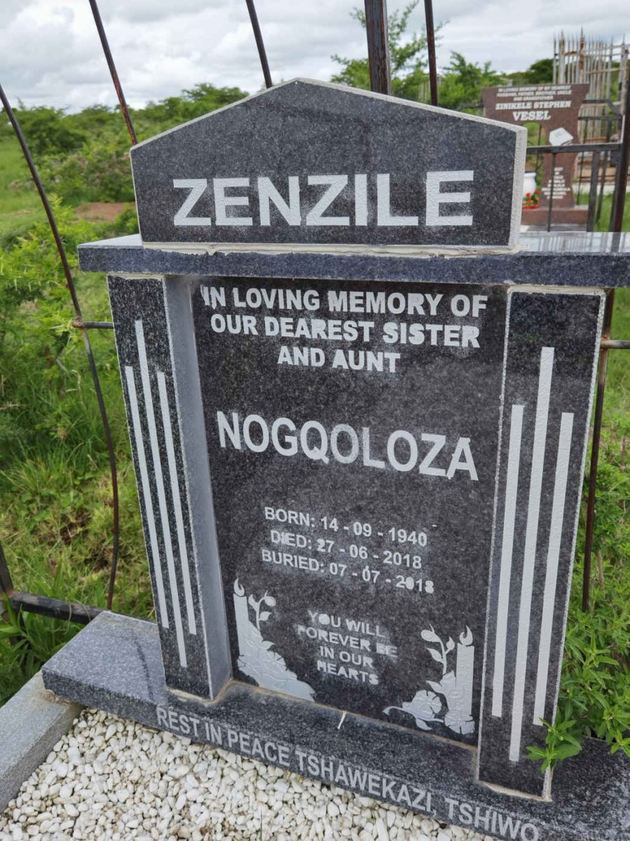 ZENZILE Nogqoloza 1940-2018