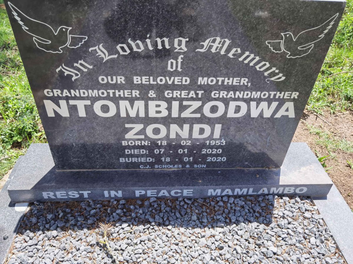 ZONDI Ntombizodwa 1953-2020