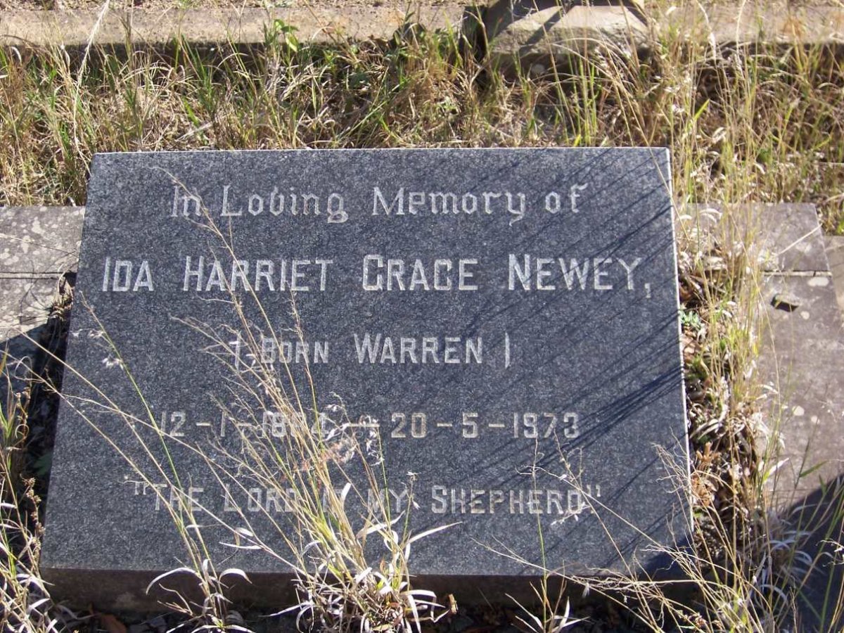 NEWEY Ida Harriet Grace nee WARREN 1884-1973