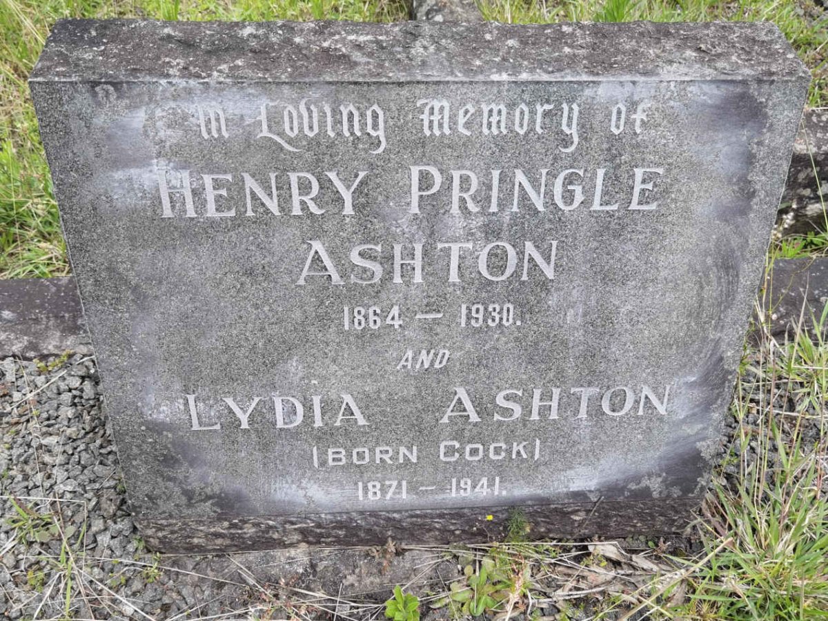 ASHTON Henry Pringle 1864-1930 &amp; Lydia COCK 1871-1941