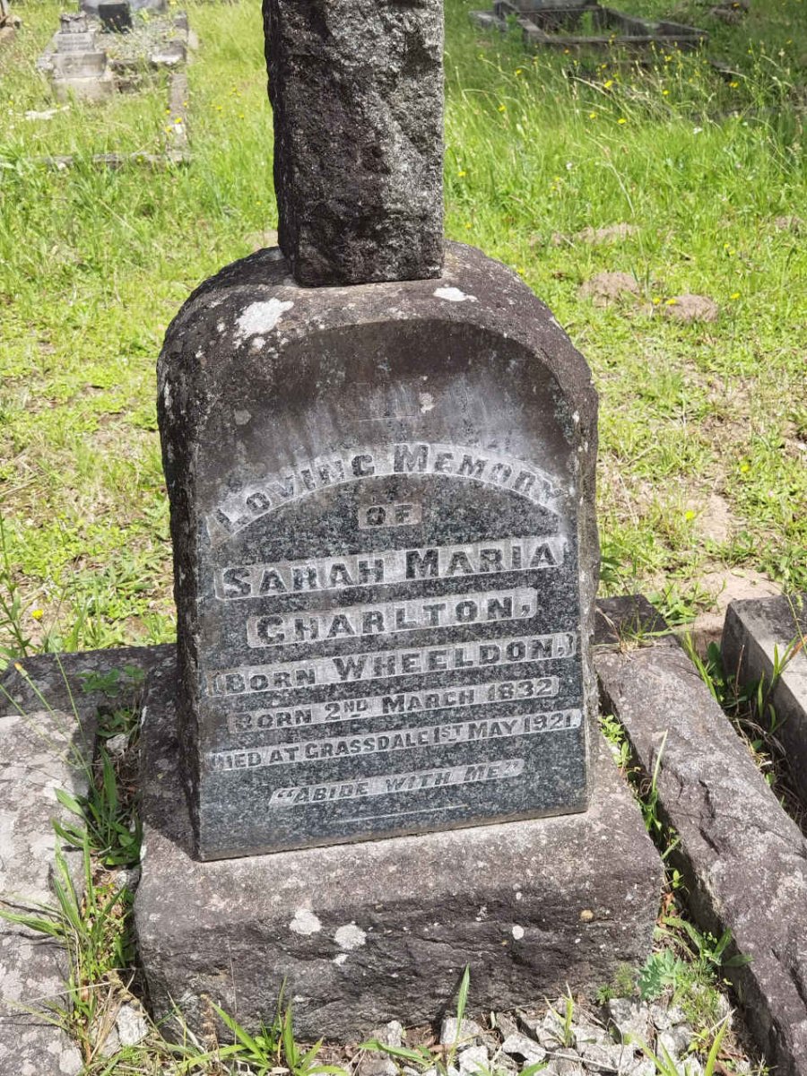 CHARLTON Sarah Maria nee WHEELDON 1832-1921