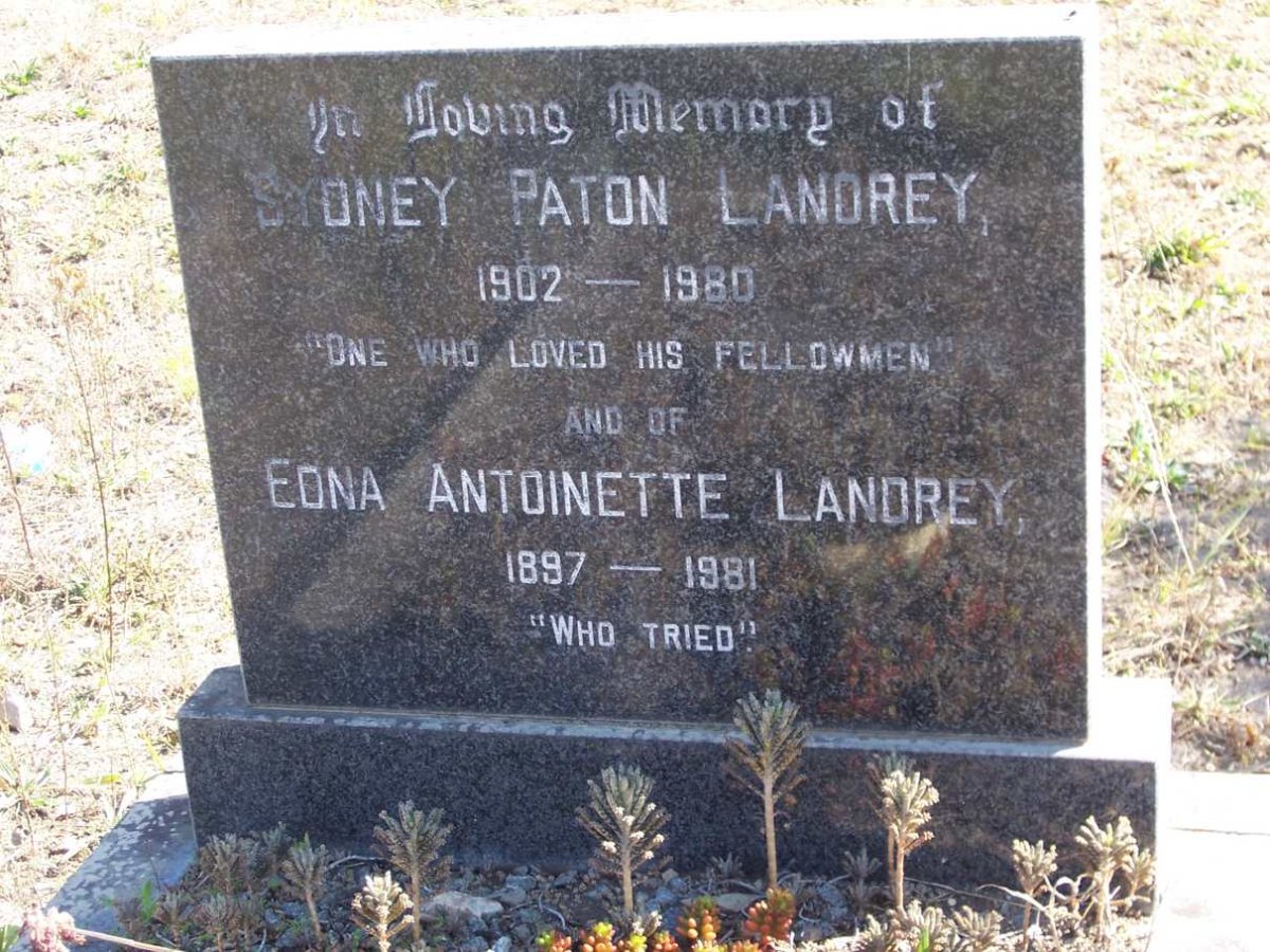 LANDREY Sydney Paton 1902-1980 &amp; Edna Antoinette 1897-1981