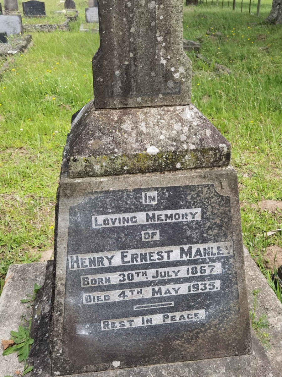 MANLEY Henry Ernest 1867-1935
