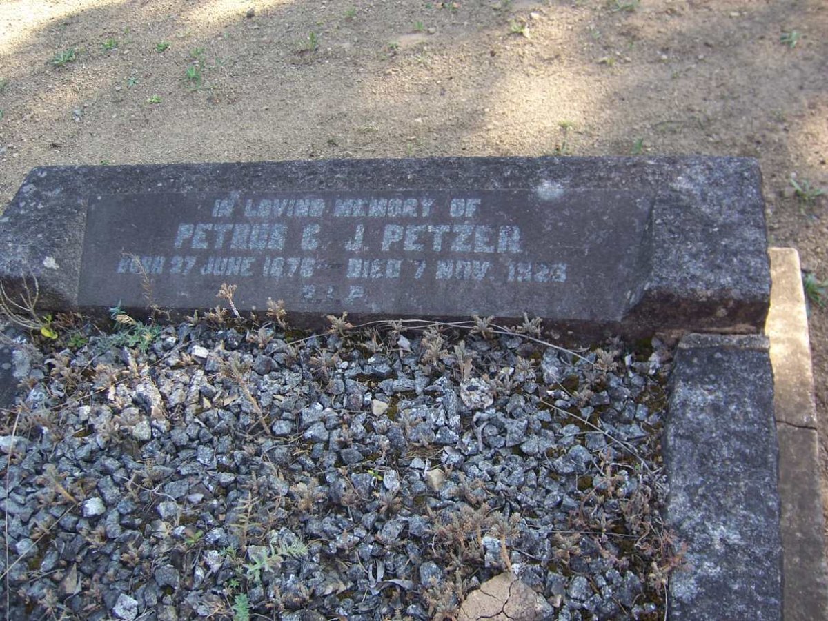 PETZER Petrus C.J. 1876-1923