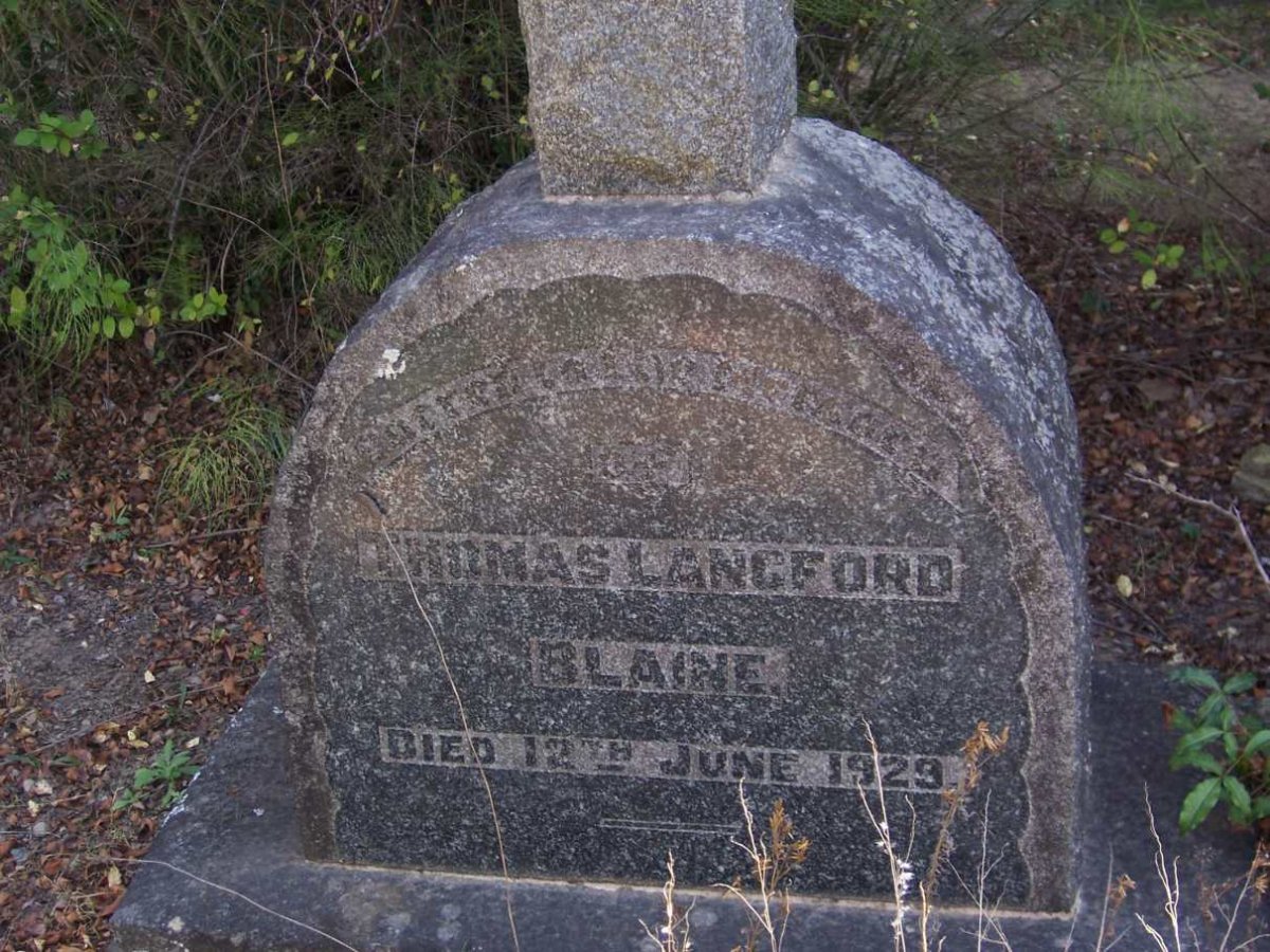 BLAINE Thomas Langford -1929 