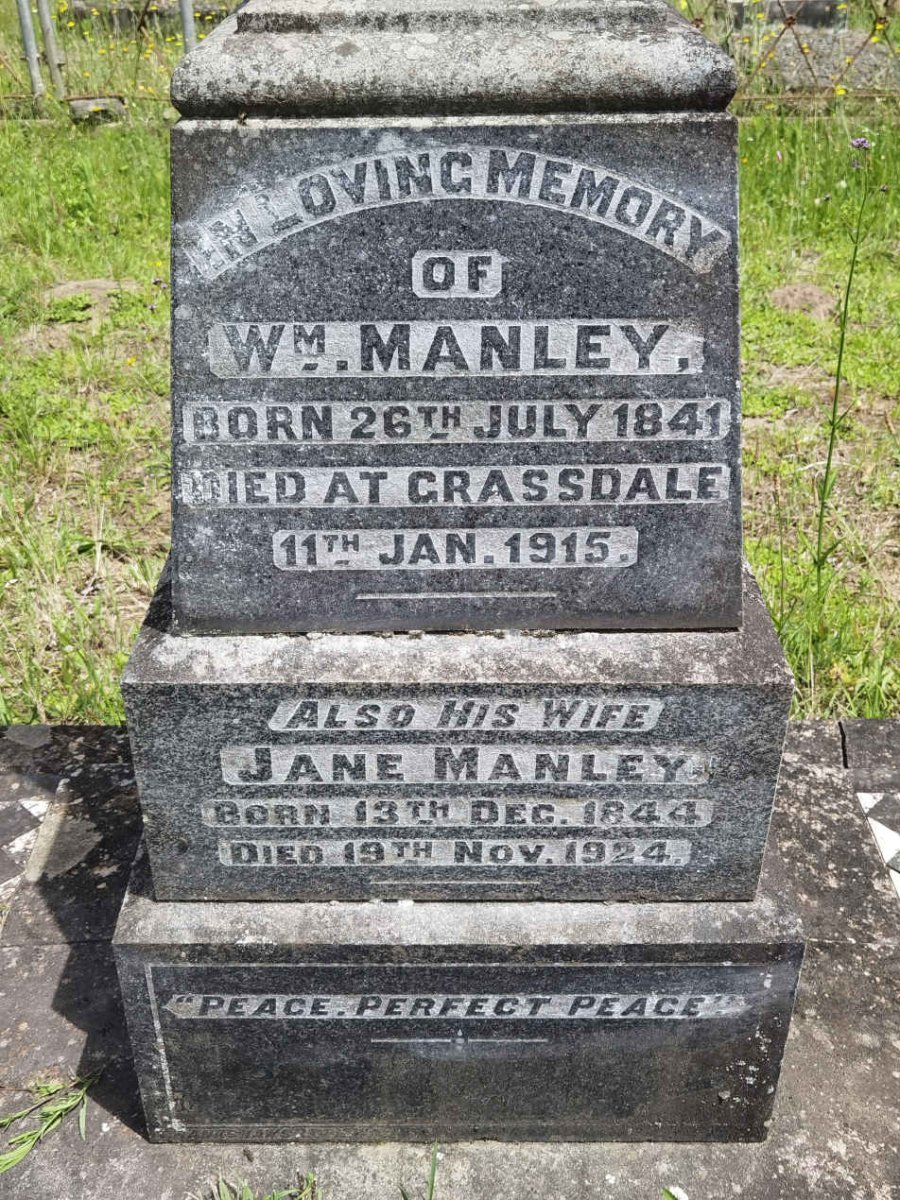 MANLEY William 1841-1915 &amp; Jane 1844-1924