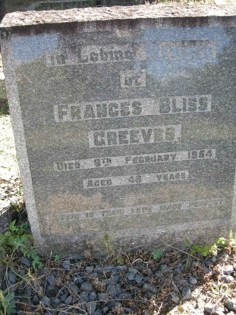 GREEVES Frances Bliss -1954