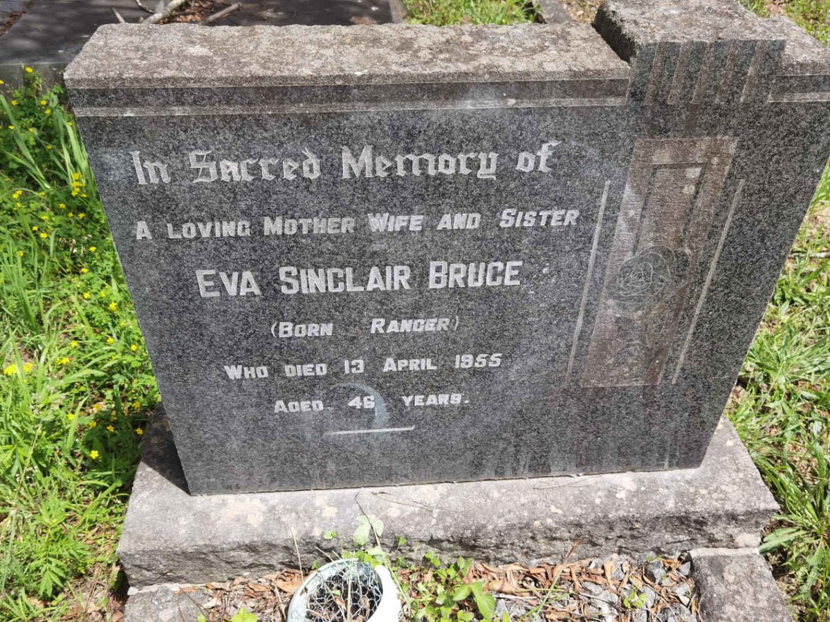 BRUCE Eva Sinclair nee RANGER -1955