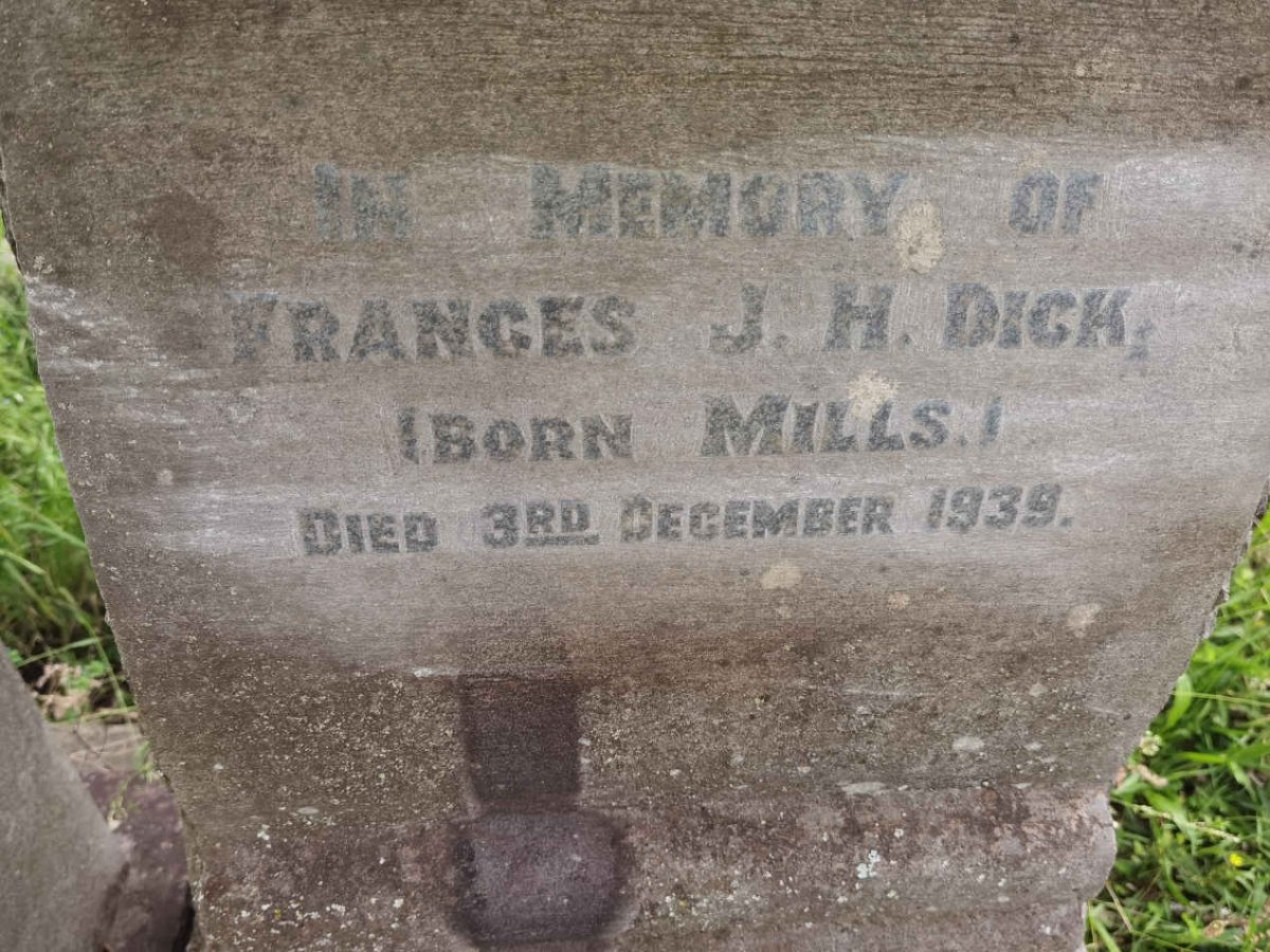 DICK Charles Herbert &amp; Frances J.H. MILLS -1939