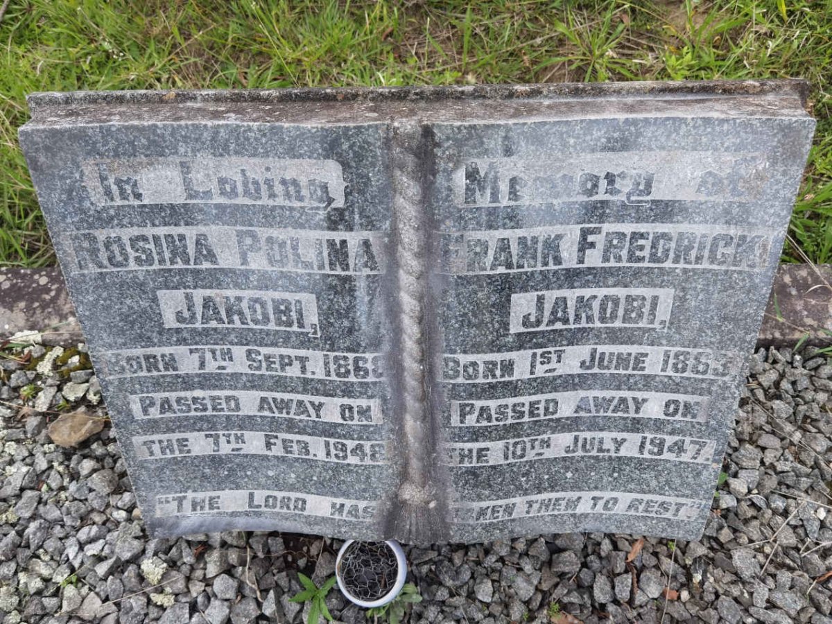 JAKOBI Frank Fredrick 1863-1947 &amp; Rosina Polina 1868-1948