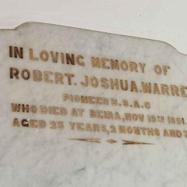 WARREN Robert Joshua -1891