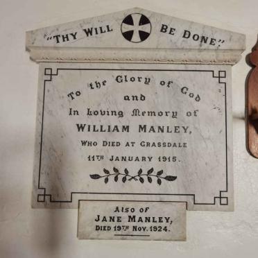 MANLEY William -1915 &amp; Jane -1924