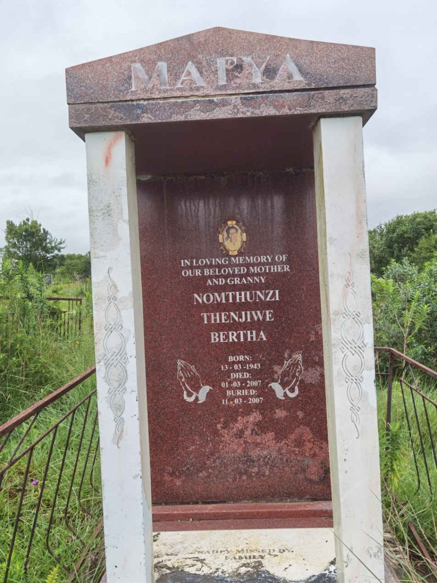 MATYA Nomthunzi Thenjiwe Bertha 1943-2007