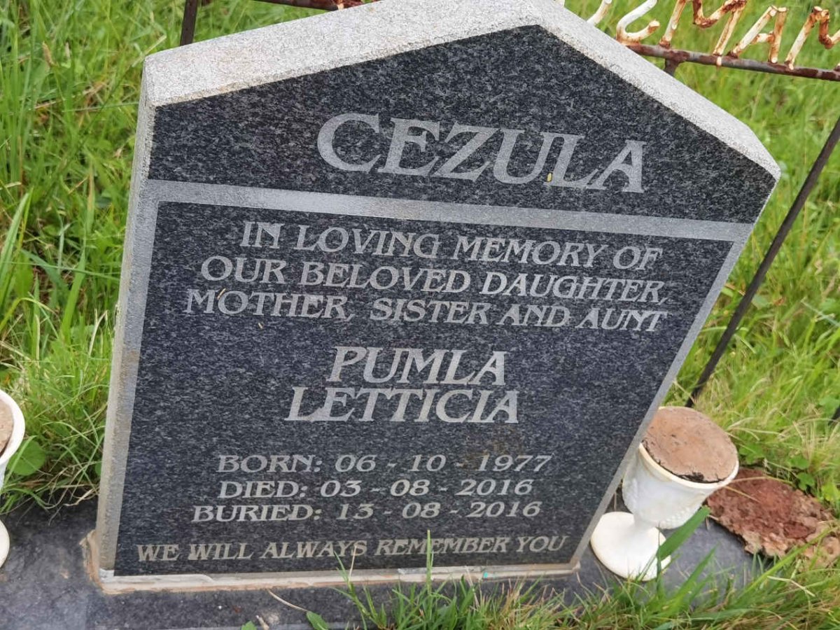 CEZULA Pumla Letticia 1977-2016