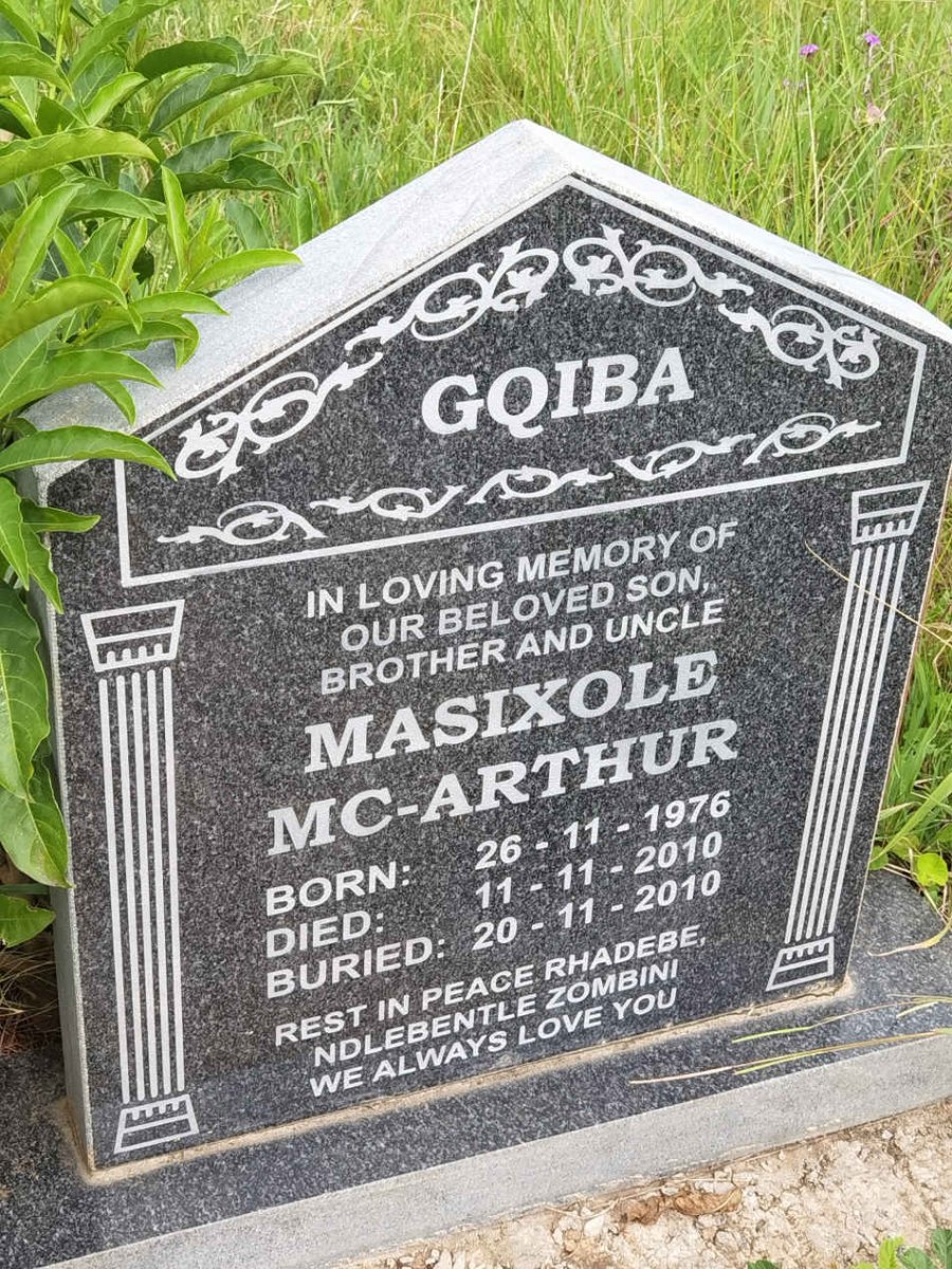 GQIBA Masixole Mc-Arthur 1976-2010