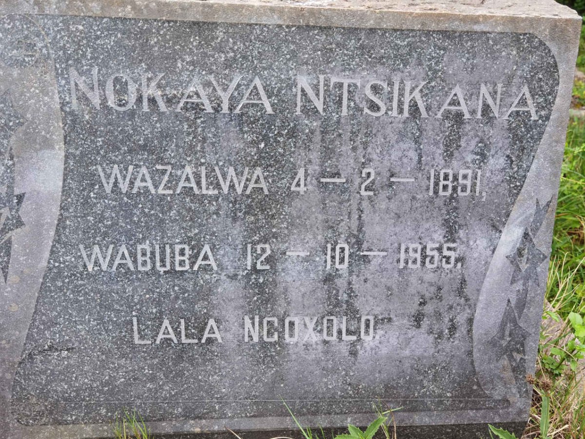 NTSIKANA Nokaya 1891-1955