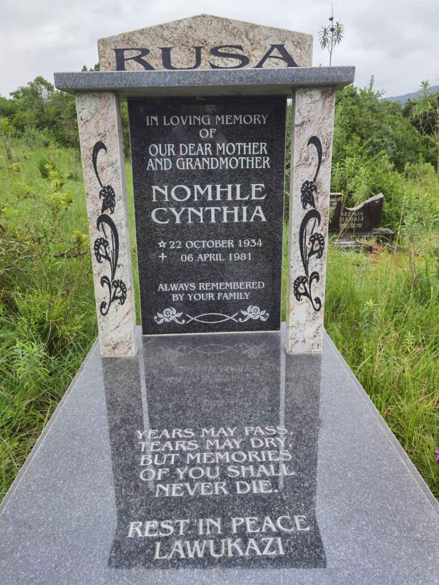 RUSA Nomhle Cynthia 1934-1981