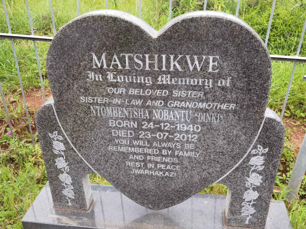 MATSHIKWE Ntombentsha Nobantu 1940-2012