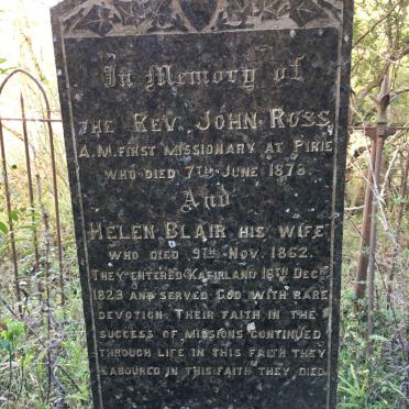 ROSS John  -1878 &amp; Helen BLAIR -1862