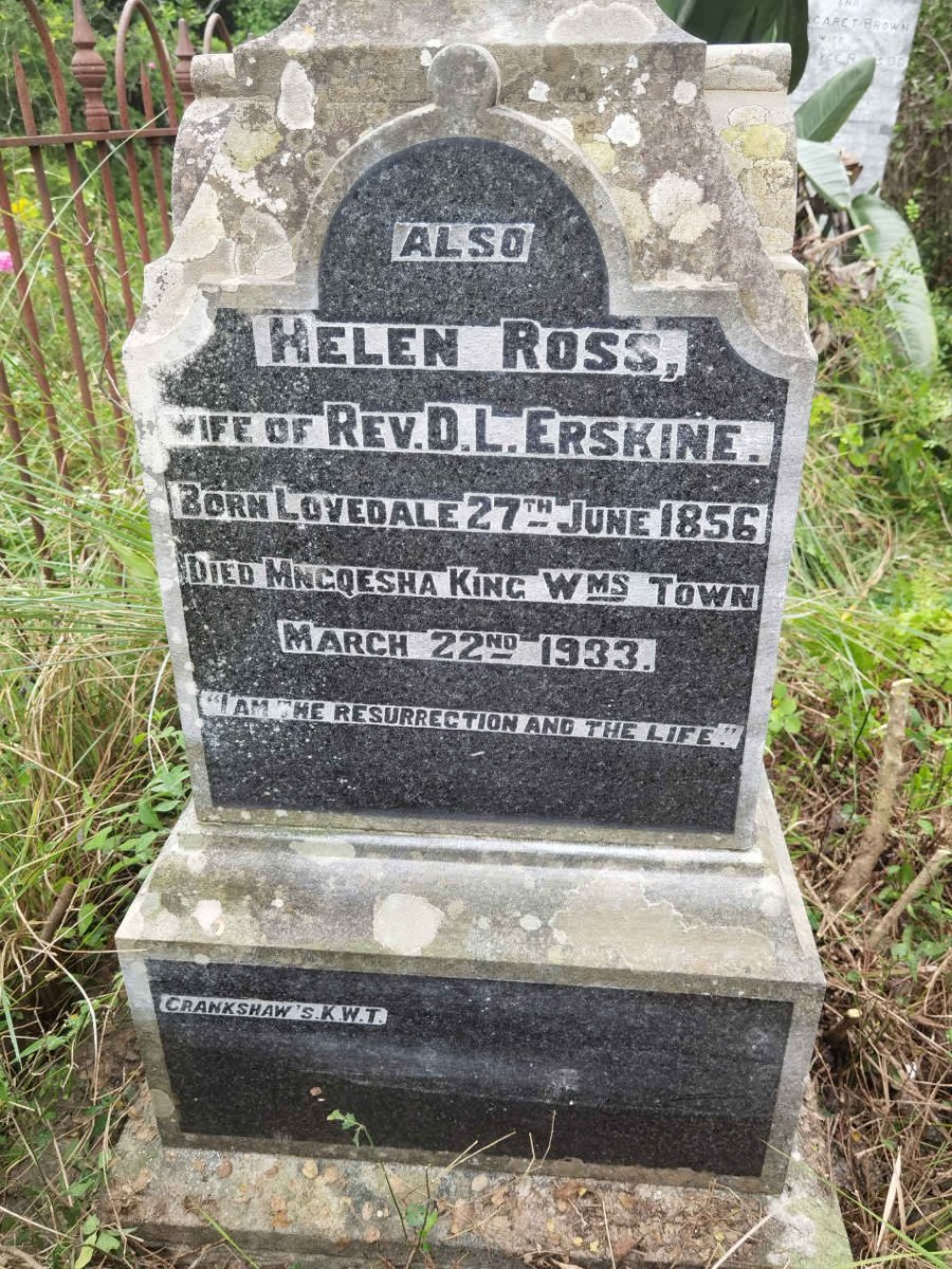 ERSKINE Helen nee ROSS 1856-1933