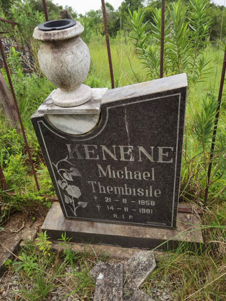 KENENE Michael Thembisile 1958-1981