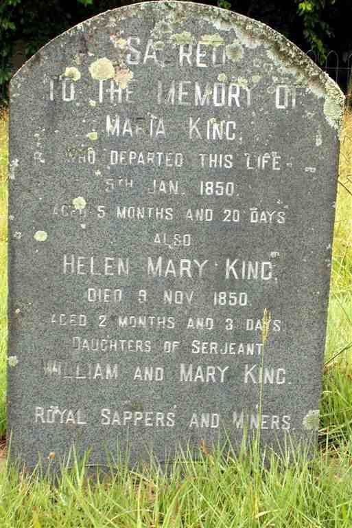 KING Maria -1850 :: KING Helen Mary -1850